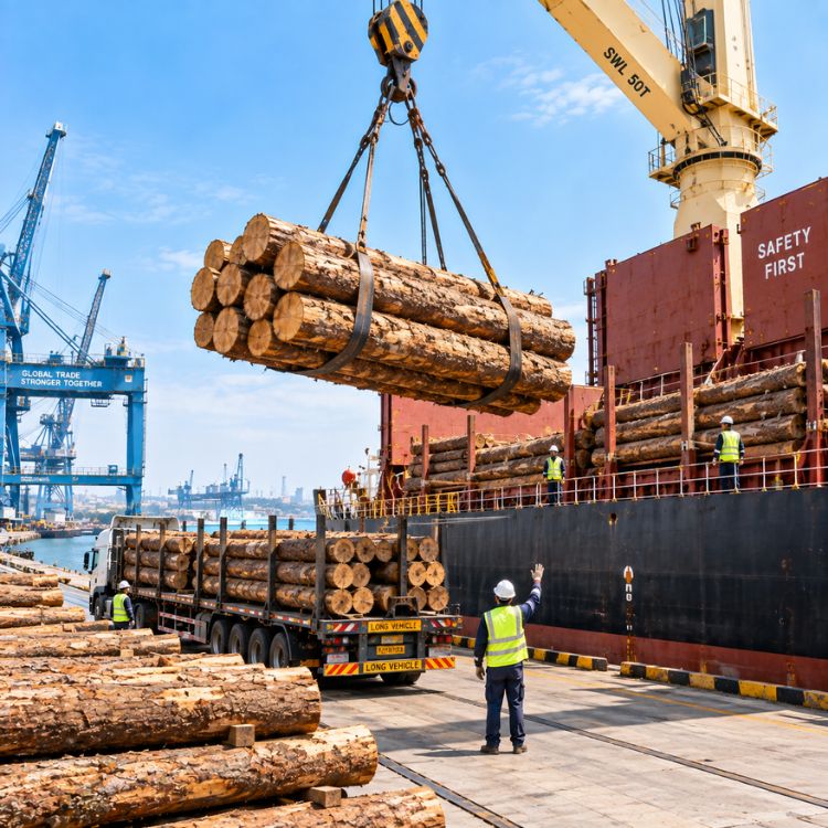 Timber Logs Bulk Discharge